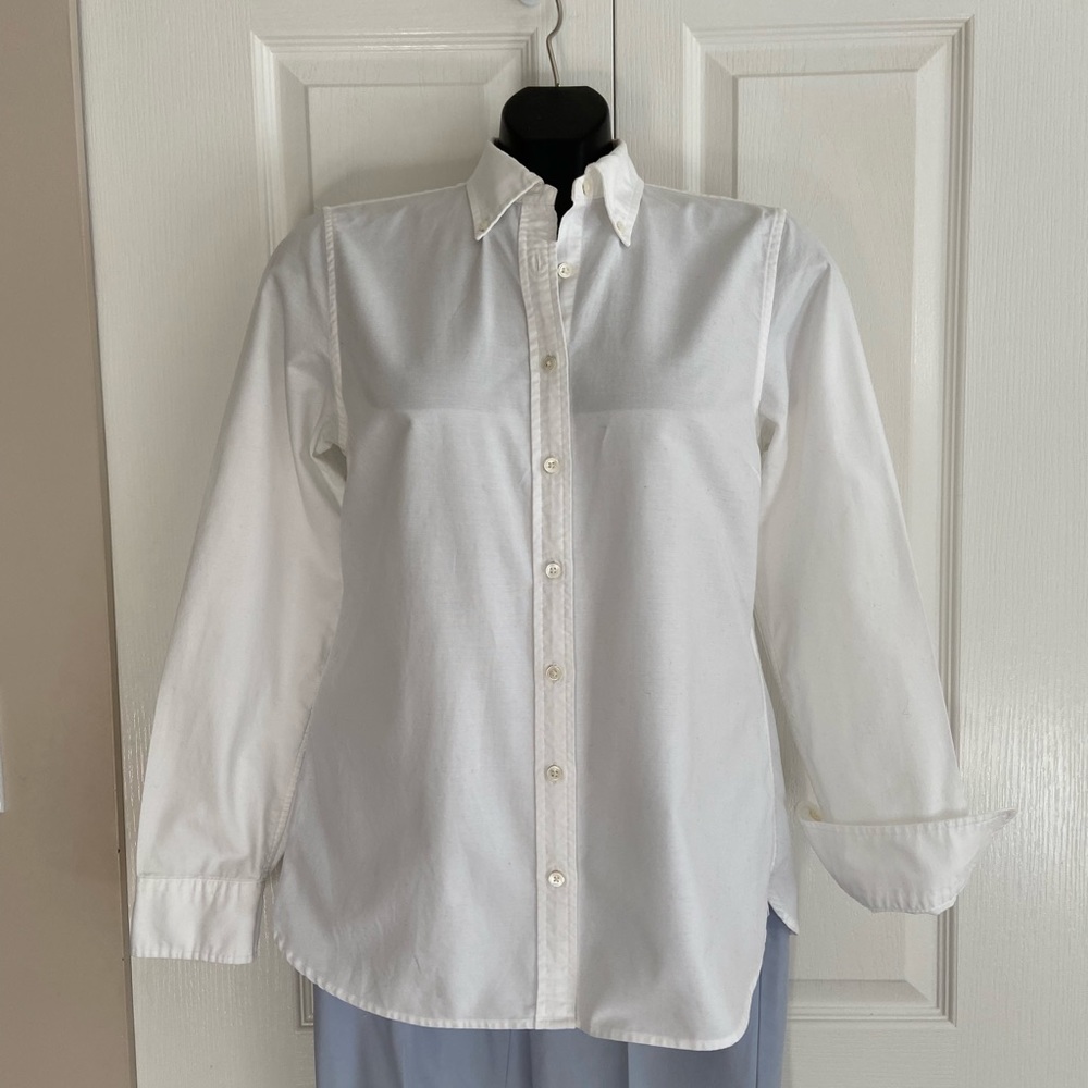 Lands End classic cotton white shirt